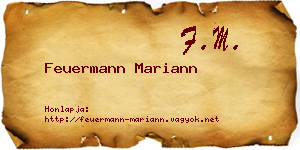 Feuermann Mariann névjegykártya